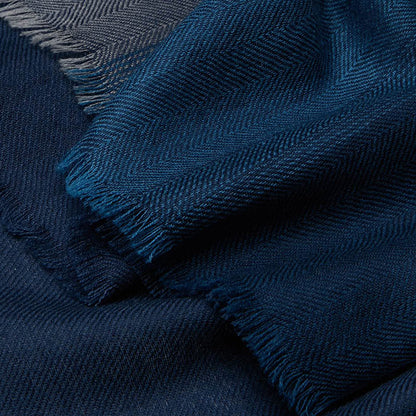 Men's Premium Cashmere Blue Gray Business Scarf 72.8in