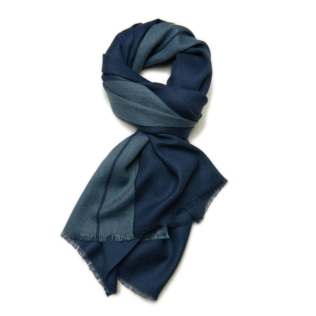 Men's Premium Cashmere Blue Gray Business Scarf 72.8in