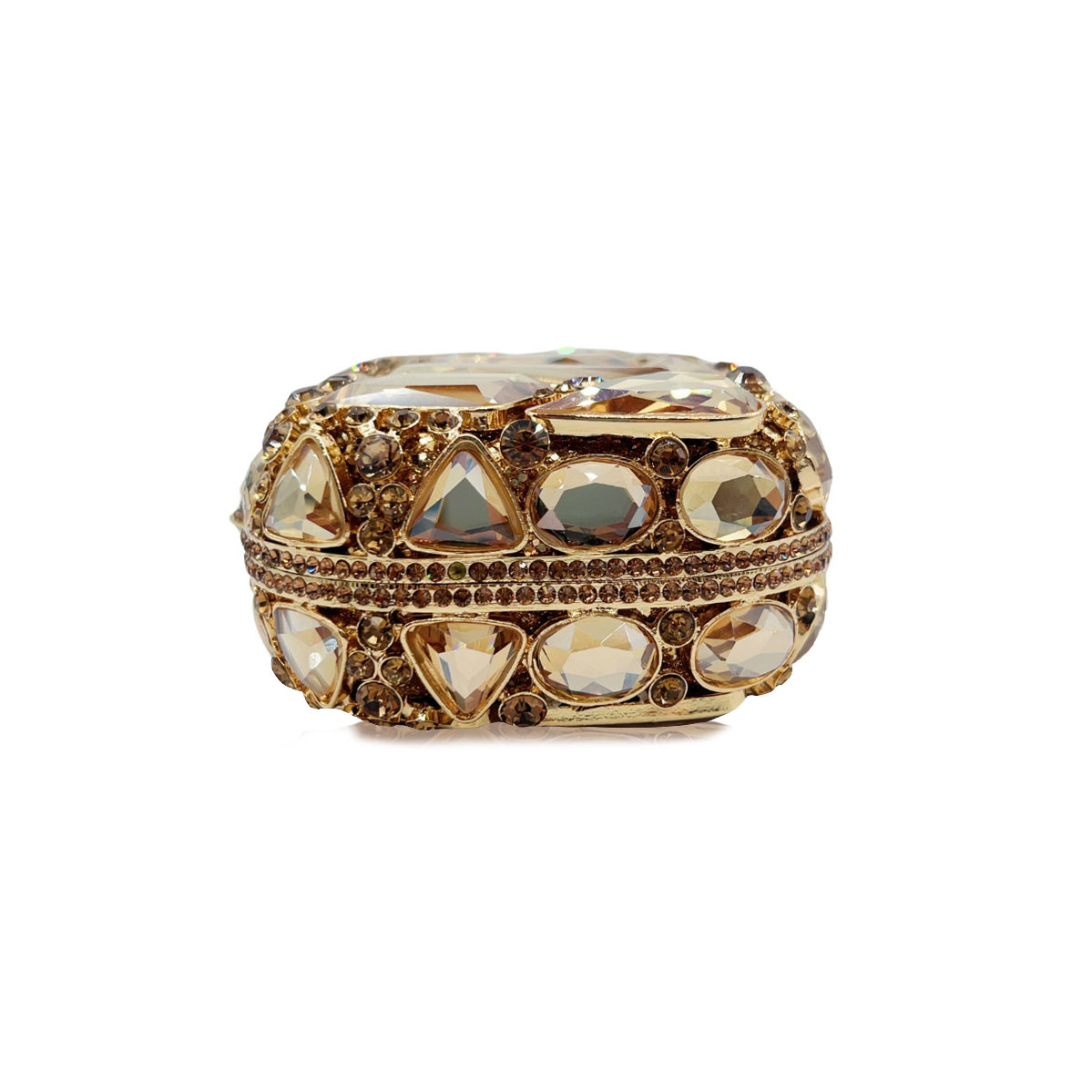 Rhinestone Evening Clutch Multi Color Jeweled Wedding Bag with sparkling rhinestones and gems.