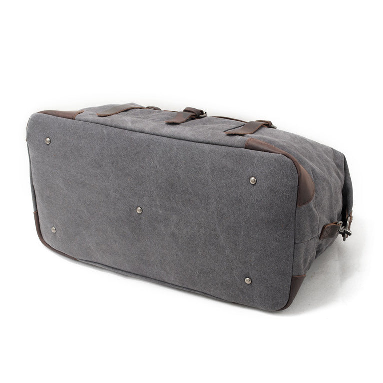 Canvas Leather Duffel Bag 21.7in Large Capacity Travel Luggage Men