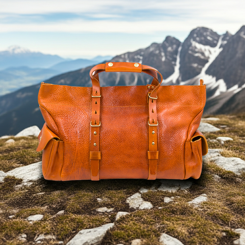 Large Italian Leather Travel Bag