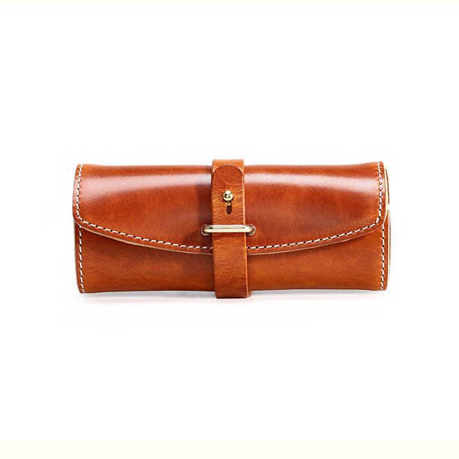 Vintage Italian Leather Glasses Case Handmade