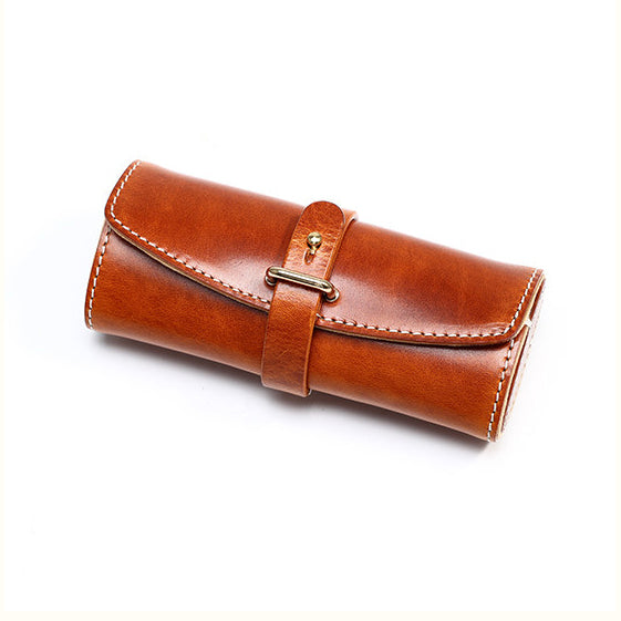 Vintage Italian Leather Glasses Case Handmade