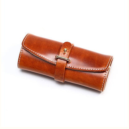 Vintage Italian Leather Glasses Case Handmade