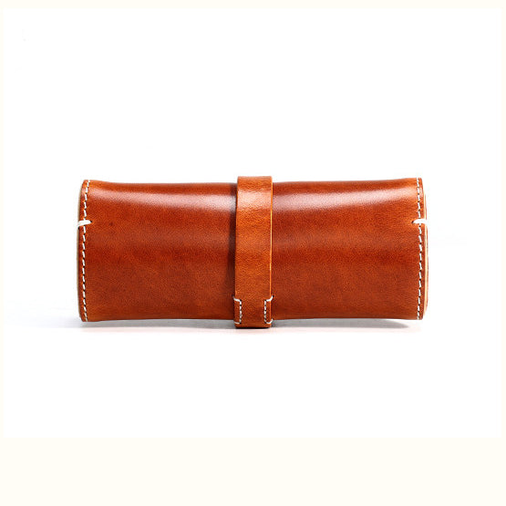 Vintage Italian Leather Glasses Case Handmade