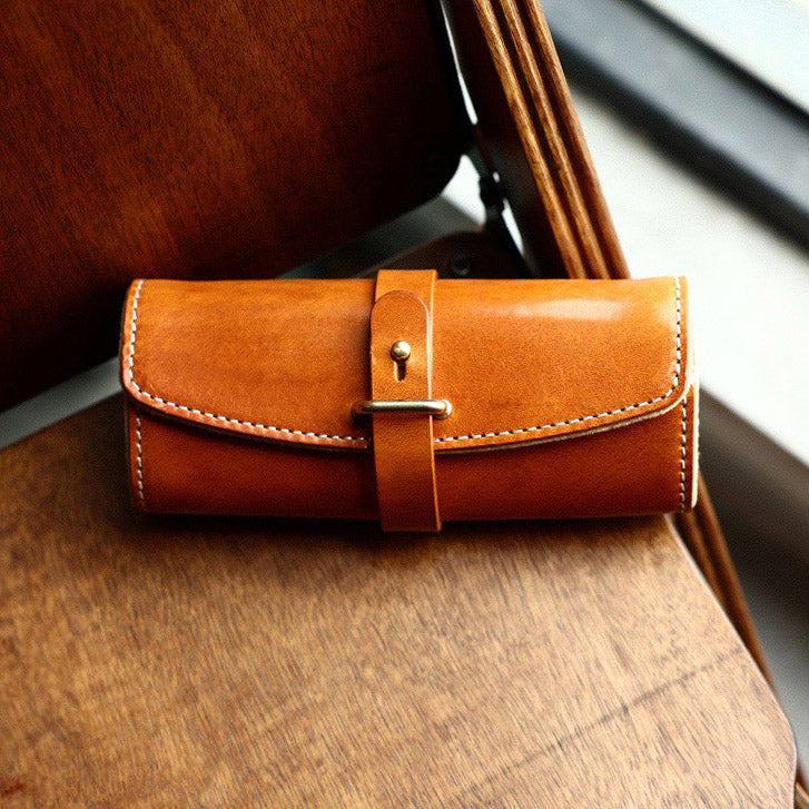 Vintage Italian Leather Glasses Case Handmade
