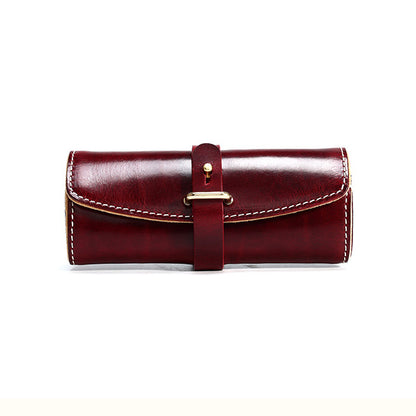 Vintage Italian Leather Glasses Case Handmade