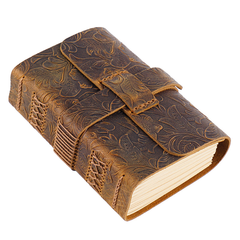 Handmade Leather Journal Thick Notebook Travel Diary Gift 6.5in