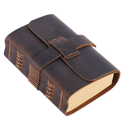 Handmade Leather Journal Thick Notebook Travel Diary Gift 6.5in