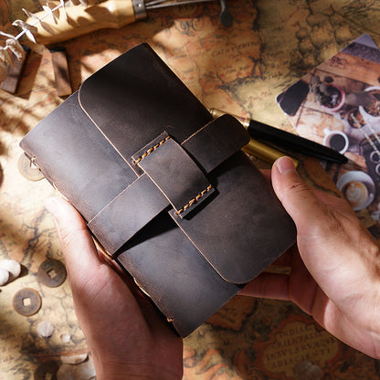 Handmade Leather Journal Thick Notebook Travel Diary Gift 6.5in