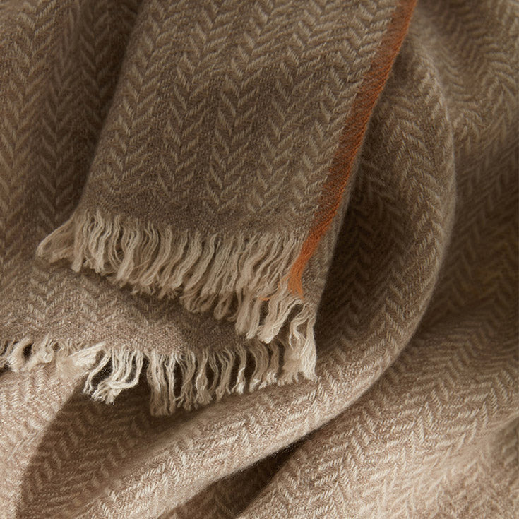 Women’s Luxury Herringbone Cashmere Winter Scarf Shawl 74.8in