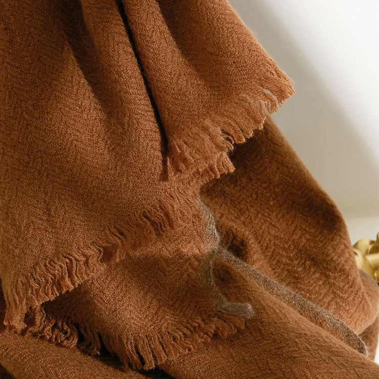 Women’s Luxury Herringbone Cashmere Winter Scarf Shawl 74.8in
