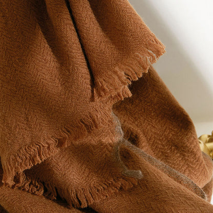 Women’s Luxury Herringbone Cashmere Winter Scarf Shawl 74.8in