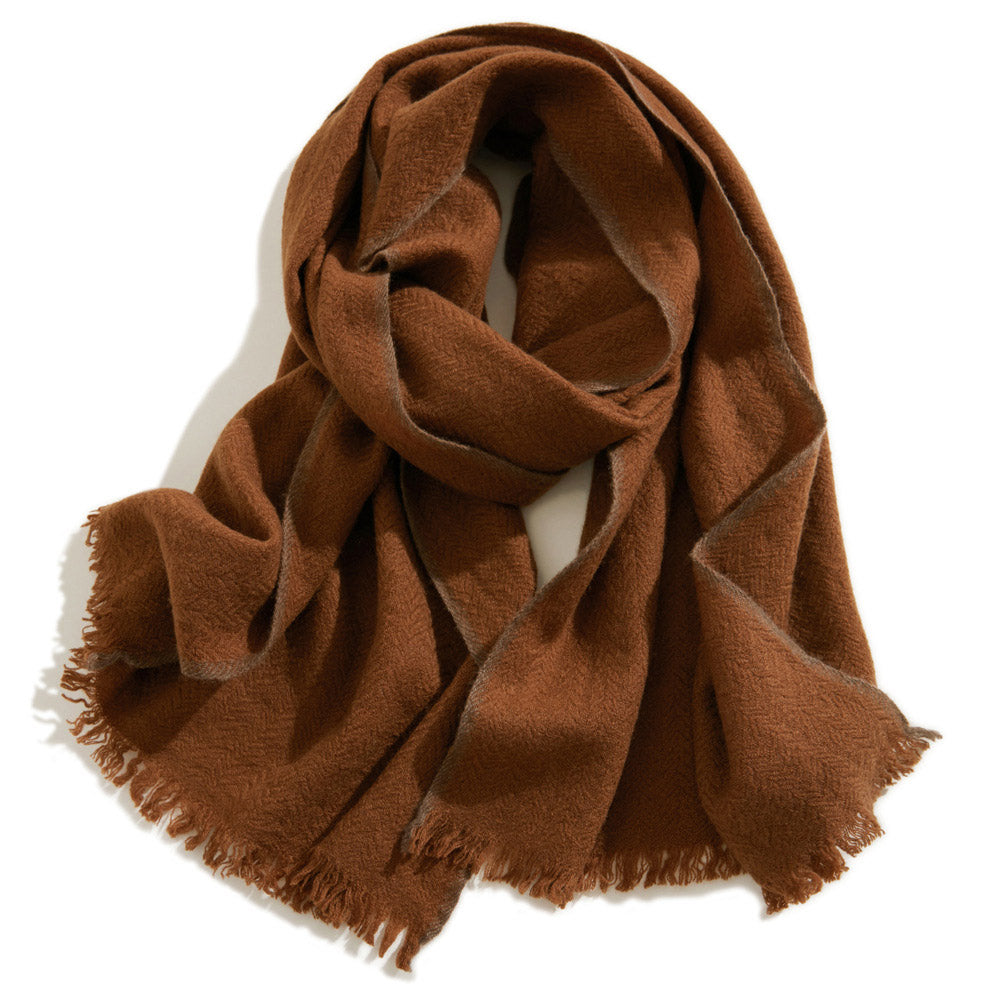Women’s Luxury Herringbone Cashmere Winter Scarf Shawl 74.8in