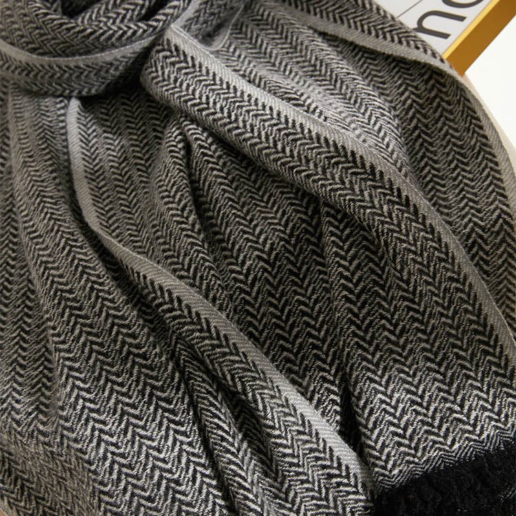 Women’s Luxury Herringbone Cashmere Winter Scarf Shawl 74.8in