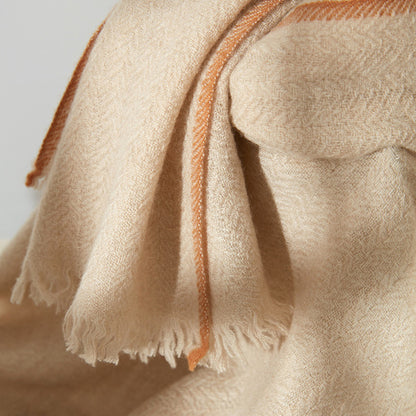 Women’s Luxury Herringbone Cashmere Winter Scarf Shawl 74.8in