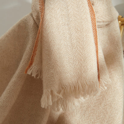 Women’s Luxury Herringbone Cashmere Winter Scarf Shawl 74.8in