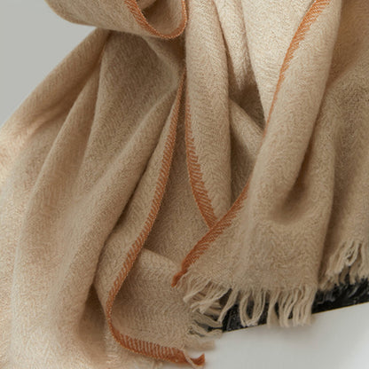 Women’s Luxury Herringbone Cashmere Winter Scarf Shawl 74.8in