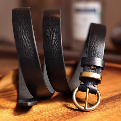 Women's Handmade Italian Vegetable-Tanned Leather Belt