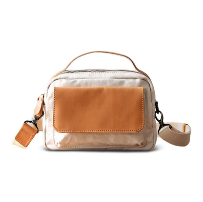 Women's Mini Canvas Leather Crossbody Bag
