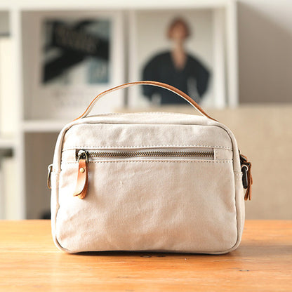 Women's Mini Canvas Leather Crossbody Bag