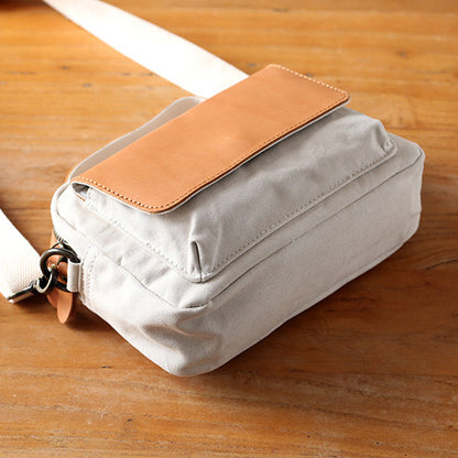 Women's Mini Canvas Leather Crossbody Bag