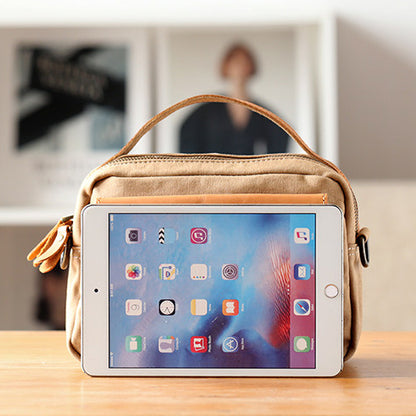 Women's Mini Canvas Leather Crossbody Bag