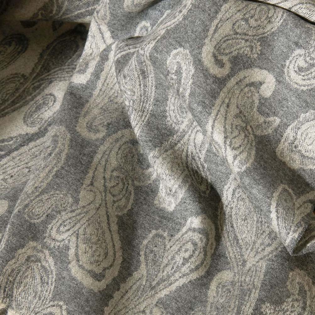 Women's Pure Cashmere Reversible Paisley Jacquard Scarf 74.8in