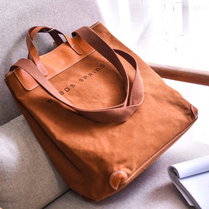 Canvas leather tote bags