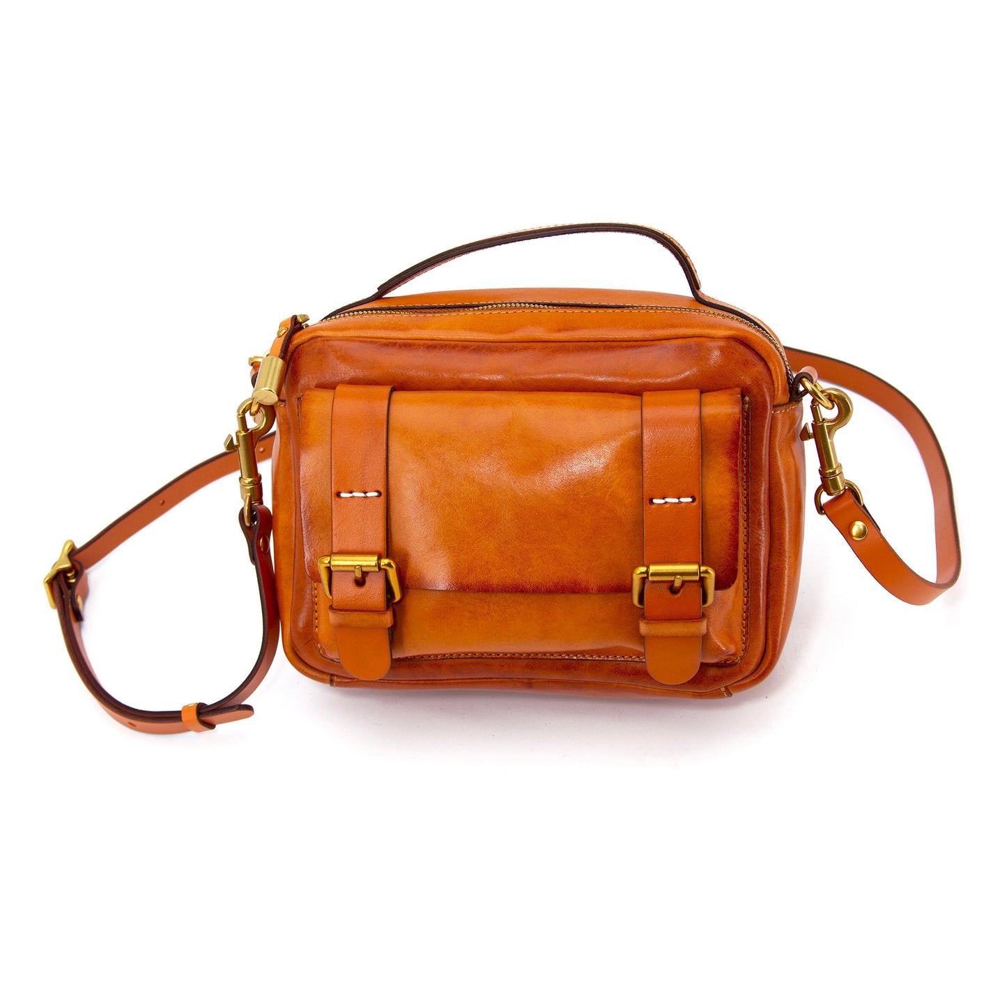 college style messenger bag yellow brown