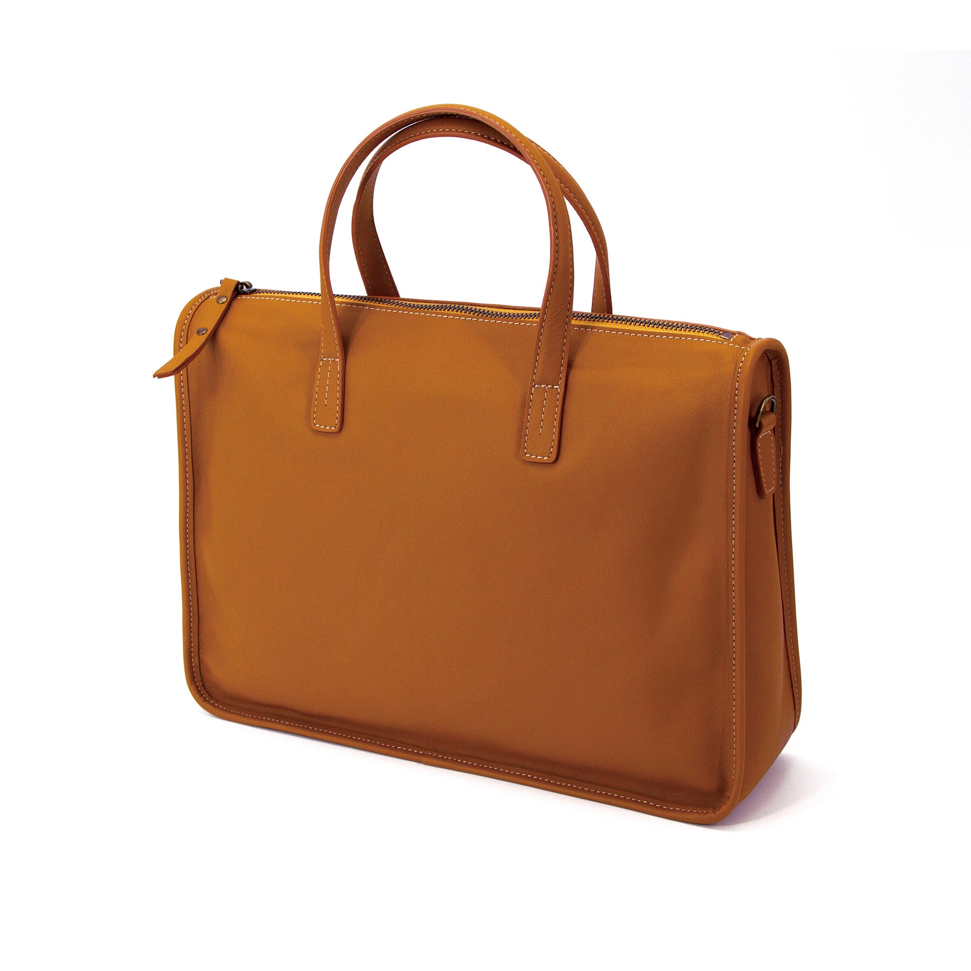 covers the seams commuter bag yellow brown