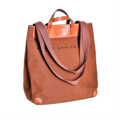 Canvas leather tote bags
