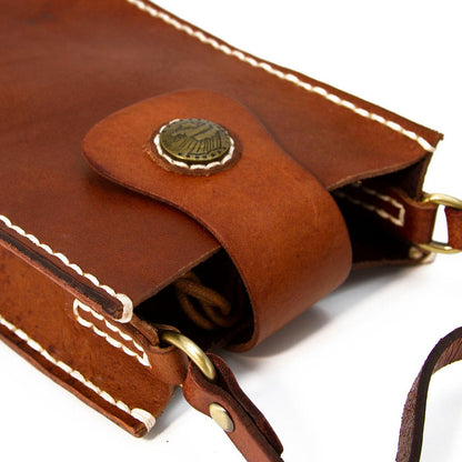 High Quality Leather,Hand Sewn Vintage Cross-Bag Pouch-i7bags